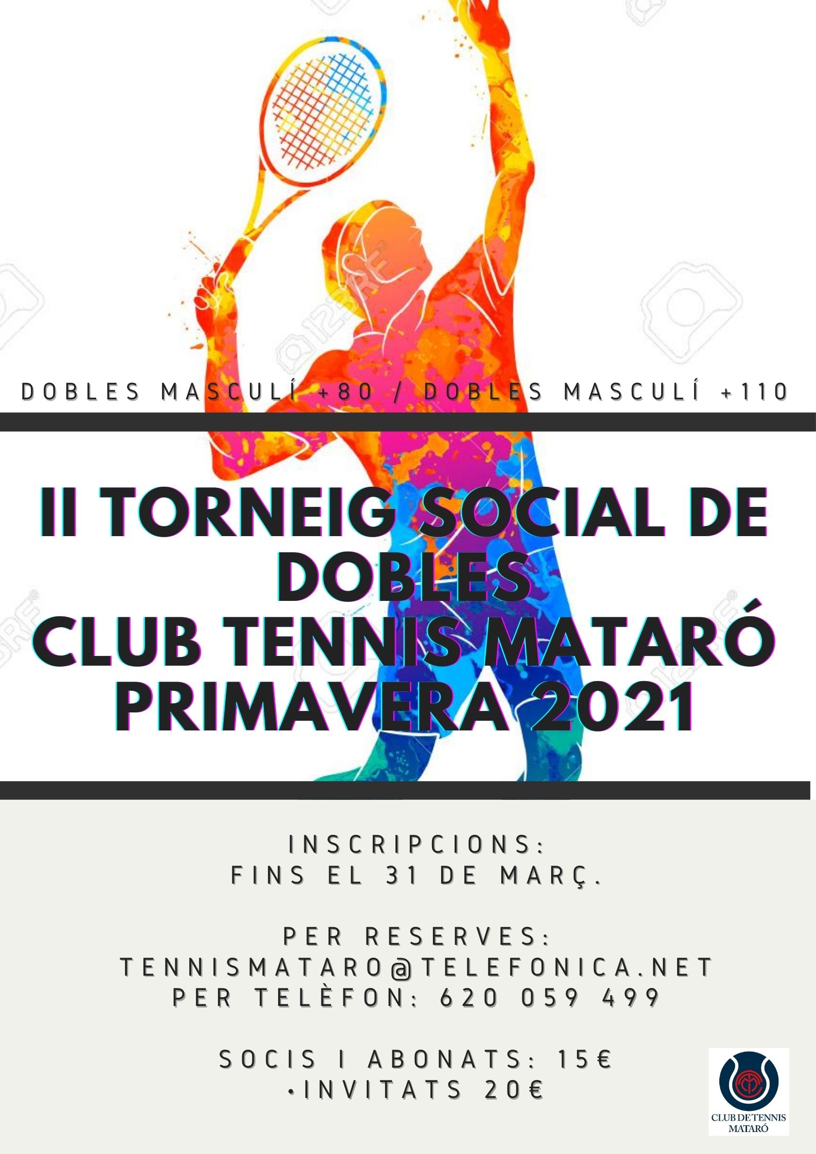 II TORNEIG SOCIAL DE DOBLES +80 / +110